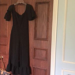 Off the shoulder ruffle jumpsuit